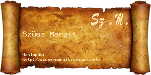 Szüsz Margit névjegykártya